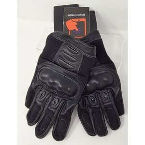 UNIK Just For Bikers Motorcycle Gloves 2XL Black Leather Armored Touchscreen NWT